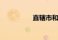 直辖市和省哪个级别高