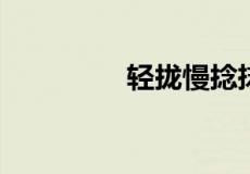 轻拢慢捻抹复挑什么意思