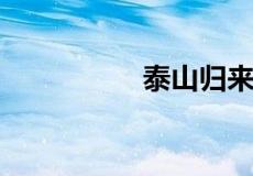 泰山归来不看岳下一句