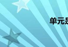 单元是什么意思