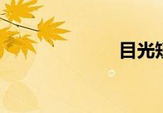 目光短浅的意思