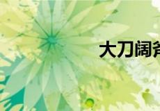 大刀阔斧是什么意思