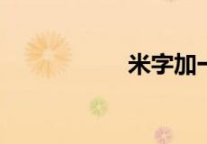 米字加一笔是什么字