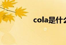 cola是什么意思中文翻译