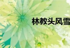 林教头风雪山神庙环境描写