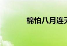 棉怕八月连天阴下一句是什么