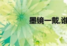 墨镜一戴,谁都不爱什么意思
