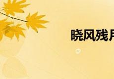 晓风残月是什么意思