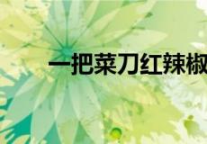 一把菜刀红辣椒鱼头打一菜名是什么