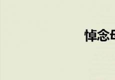 悼念母亲的诗词