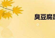 臭豆腐是大便做的吗