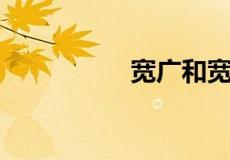 宽广和宽阔有什么区别