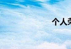 个人荣誉怎么写