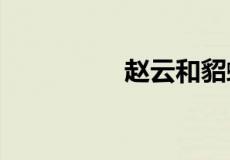 赵云和貂蝉是什么关系?