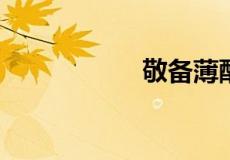 敬备薄酌是什么意思