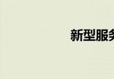 新型服务行业有哪些