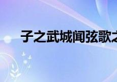 子之武城闻弦歌之声夫子莞尔而笑翻译