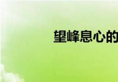 望峰息心的上一句和下一句
