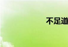 不足道是什么意思