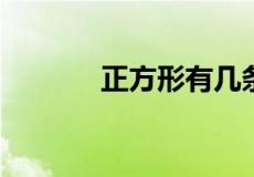 正方形有几条边每条边都什么