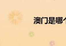 澳门是哪个国家的殖民地