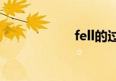 fell的过去式是什么