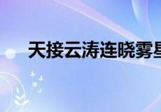 天接云涛连晓雾星河欲转千帆舞的意思